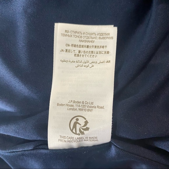 Boden Blue and Black Floral Print Dress - Picture 13 of 13